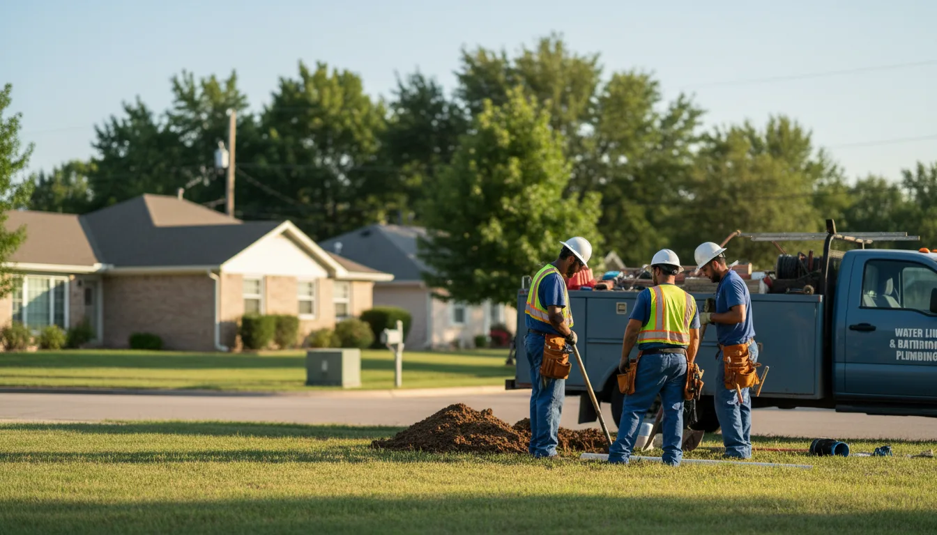 Residential water line and bathroom plumbing service in Hope, MI